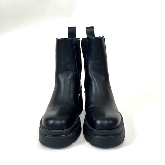 Heeled boots, black faux leather - Picture 4 of 4